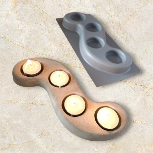 Producto - Molde termoformado portavelas x 4 cavidades