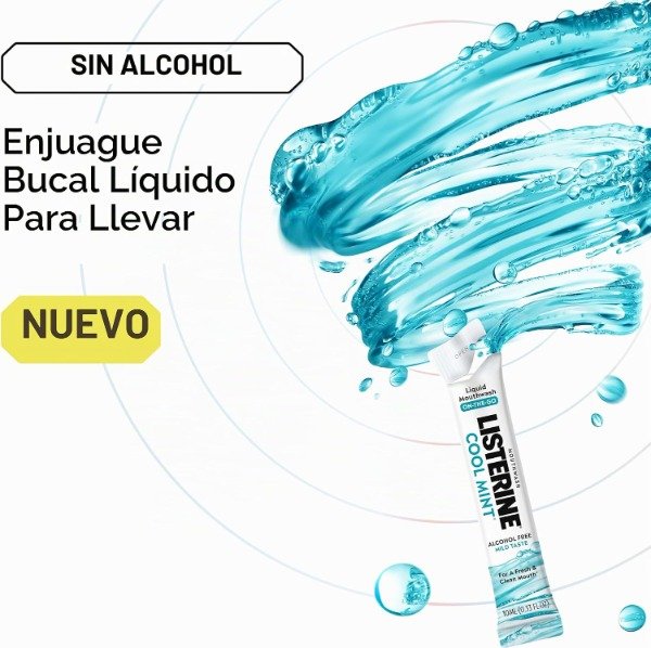 Producto - Listerine On-The-Go Paquetes de Enjuague Bucal de Menta Fresca Sin Alcohol x30 - 2