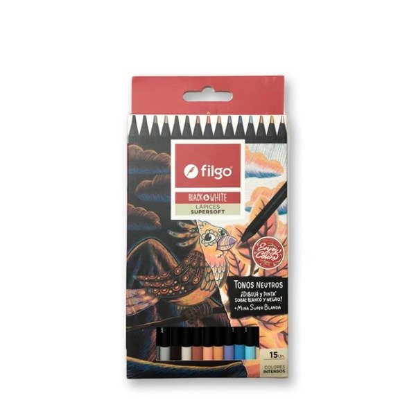 Producto - LAPICES DE COLORES BLACK FILGO X15 UNID MODELOS VARIOS