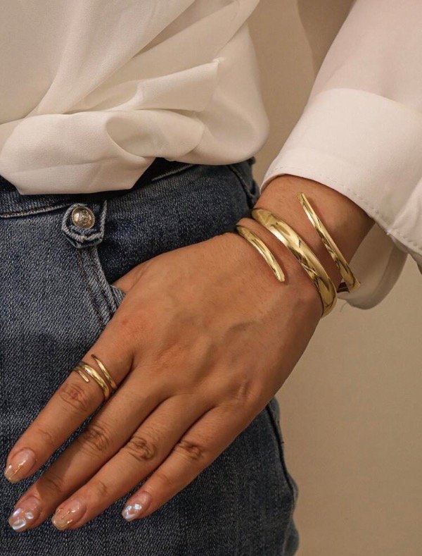 Producto - BRAZALETE EVA PLATEADO Y DORADO - 2