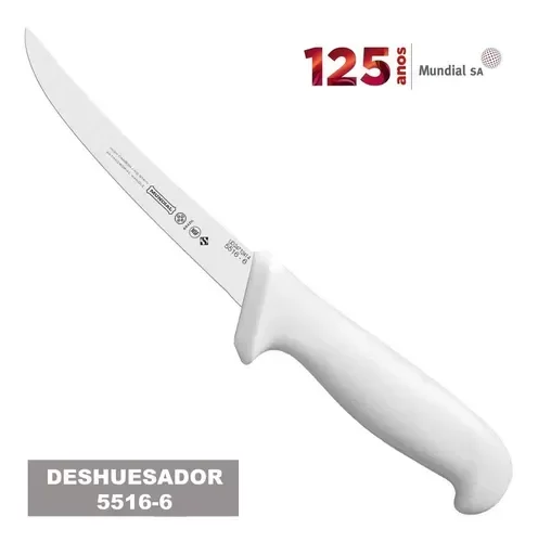 Producto - Cuchillo Para Deshuesar Curvo 5516-6 Mundial Color Blanco - 1