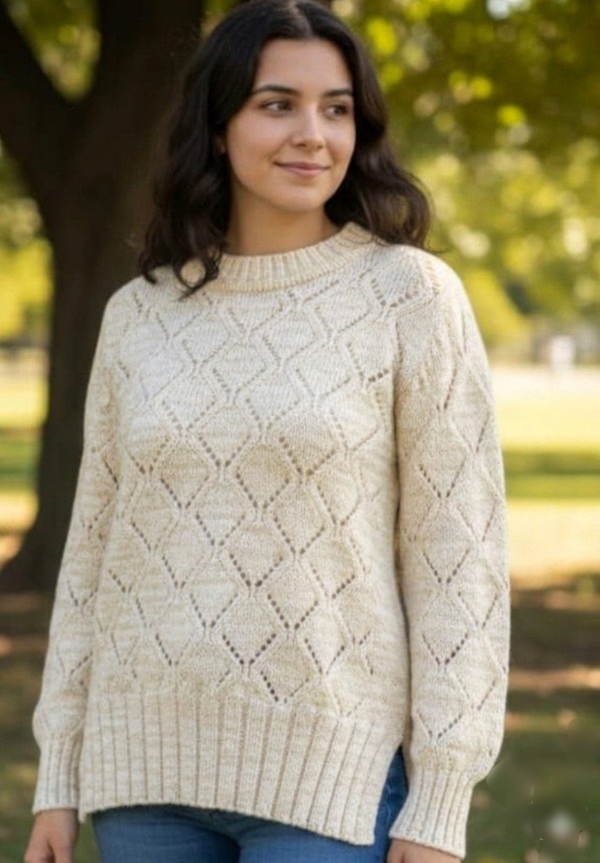 Producto - SWEATER ROMBOS TAJOS CINTURA - 0