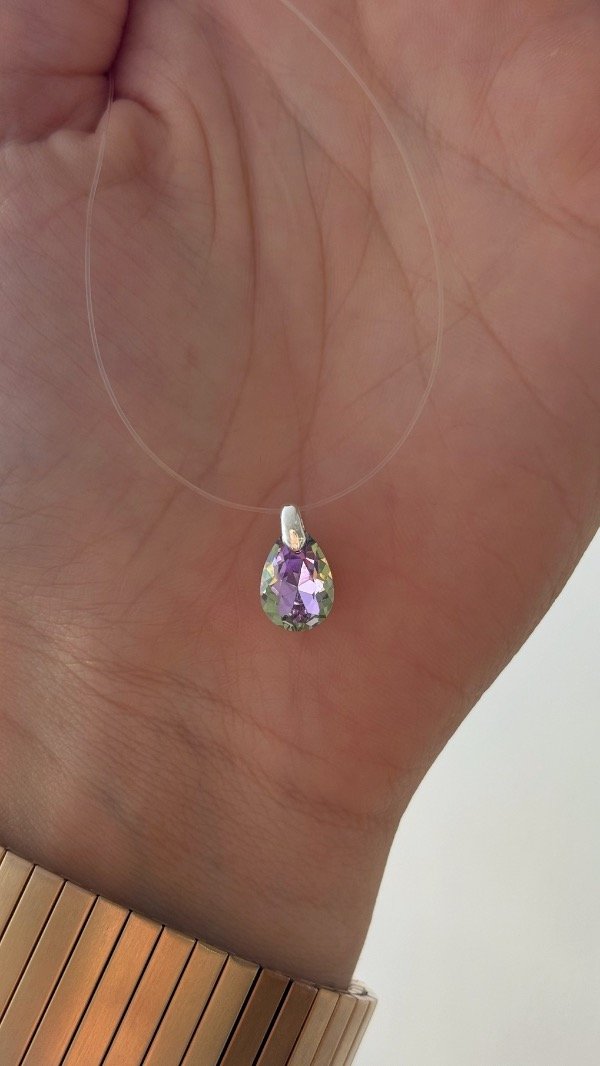 Producto - Tanza gota facetada sw verde tornazol P925