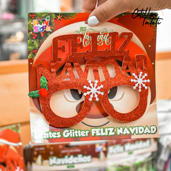 Producto - LENTES GLITTER FELIZ NAVIDAD