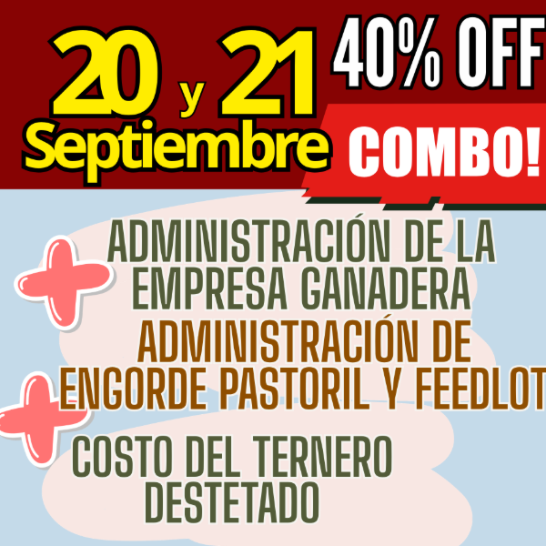 Producto - COMBO 3 CURSOS:Gestión Ganadera + Costo del Ternero + Engorde Pastoril y Feedlot - 0
