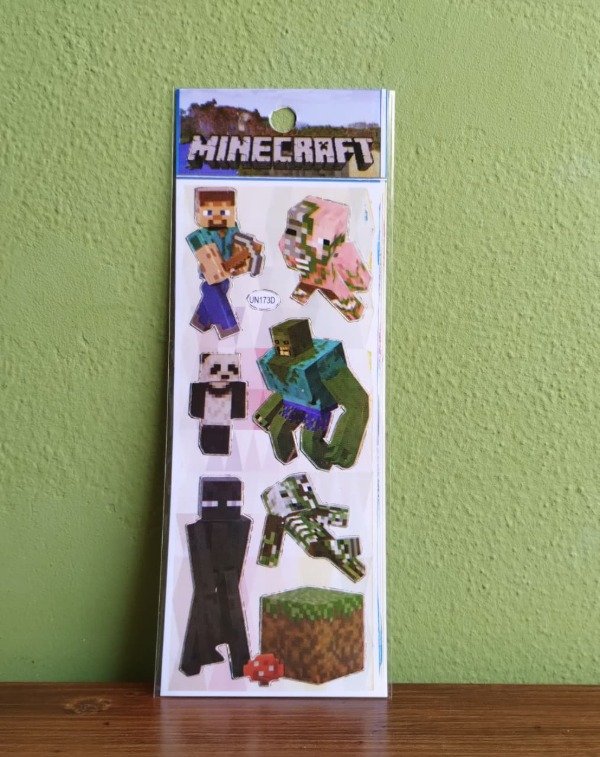 Producto - 1177 - Sticker - Kuromi - Minecraft - Stitch