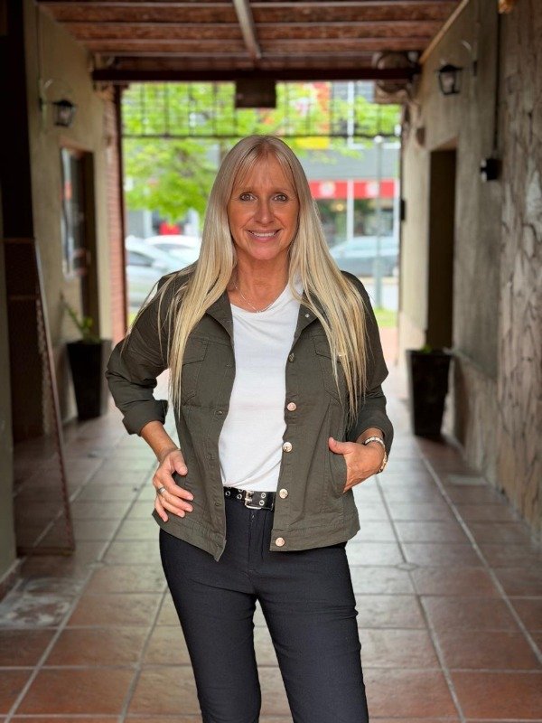 Producto - CAMPERA PIAVE VERDE JEAN ELASTIZADA - 0