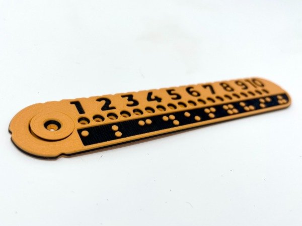 Producto - Compás plano con regla Versión Braile