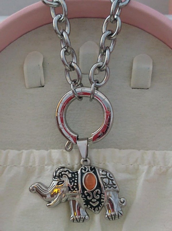 Producto - Conjunto FORTUNA cadena + dije elefante multicolor