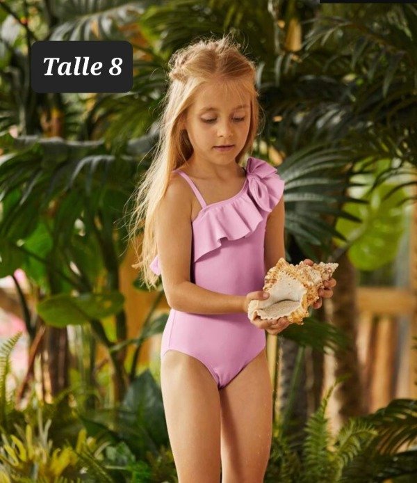 Traje de baño shein talle 8 rosa chicle