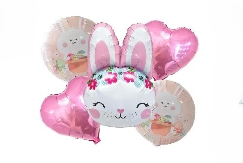 Producto - Set x5 Globos "Conejo Felices Pascuas"