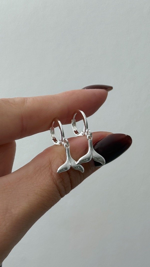 Producto - Argollas 12mm colita ballena lisa ACERO BLANCO