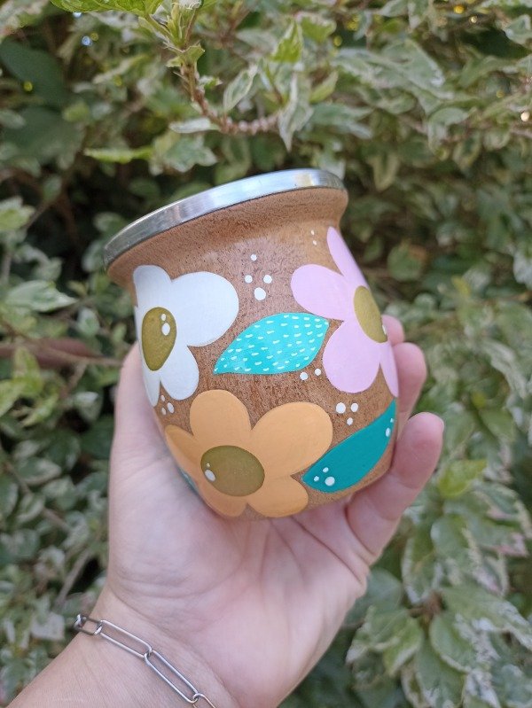 Producto - Mate camionero de algarrobo con virola de acero