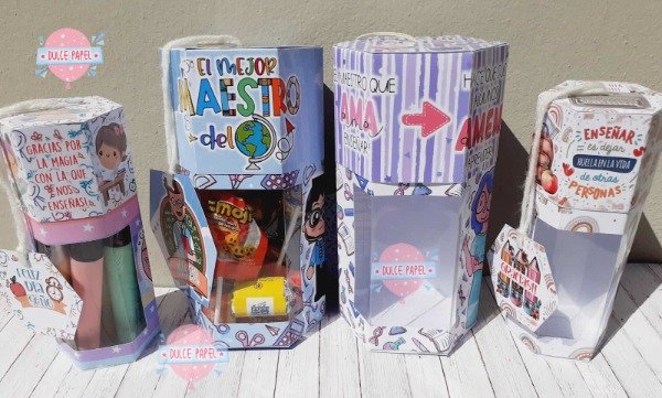 Producto - Cajas Hexagonales dia del Maestro