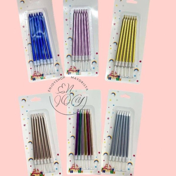 Producto - BLISTER X6 VELAS METALIZADA LISA