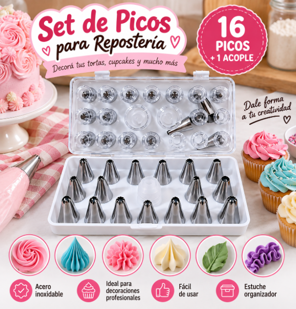 Producto - Picos repostero + acople en caja - 0