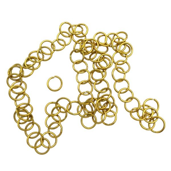 Producto - Argollitas de Unión / 5MM / Acero Quirúrgico DORADO / 200 Unidades aprox.