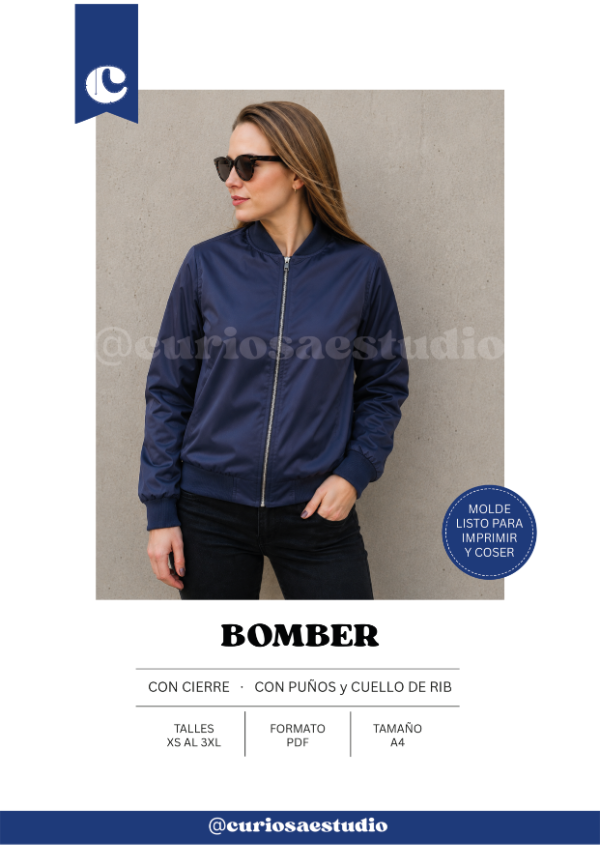Producto - Bomber - Molde digital + Guía de costura - PDF descargables - 0
