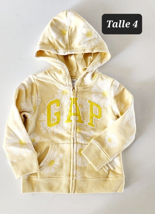 Producto - Campera con friza gap talle 4 amarilla