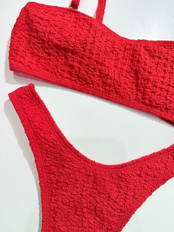 Producto - Bikini texturada roja 85 - 1