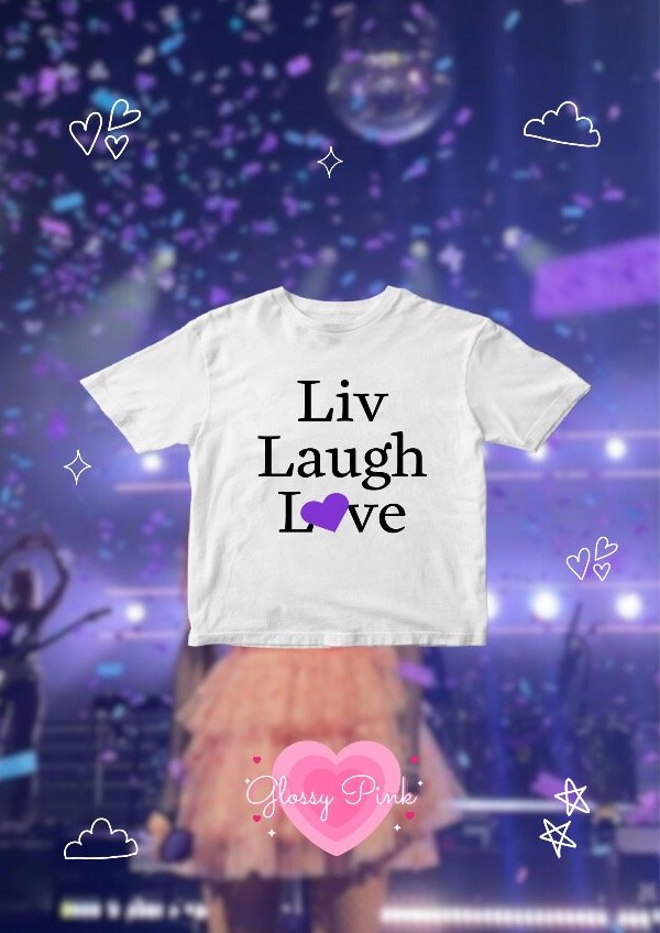 Baby tee liv laugh love tank