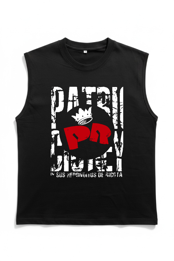 Producto - Remera Sin Mangas Negra - Patricio Rey