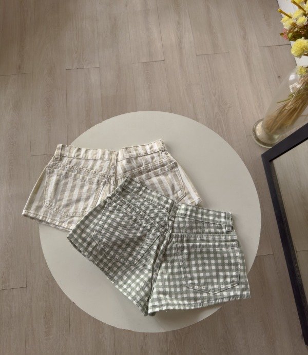 Producto - Short tiro bajo Juana cuadrille - 0