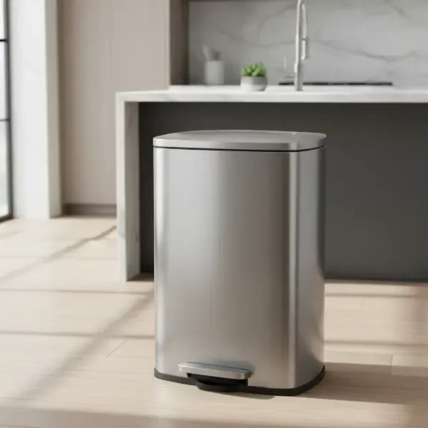 Producto - Cesto de residuos importado Grande 50lts minimalista Premium acero inox