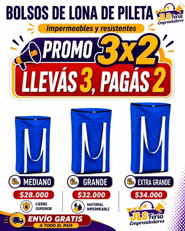 Producto - PROMO 3X2 Bolso de lona EXTRA GRANDE - 0