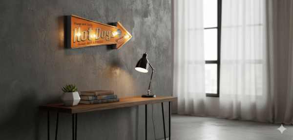 Producto - Cartel Luminoso Hot Dog 41 X 16 Cm