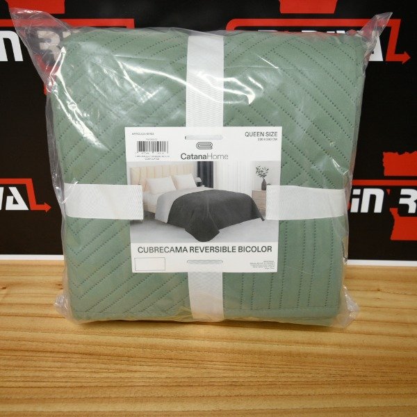Producto - CUBRECAMA REVERSIBLE BICOLOR QUEEN