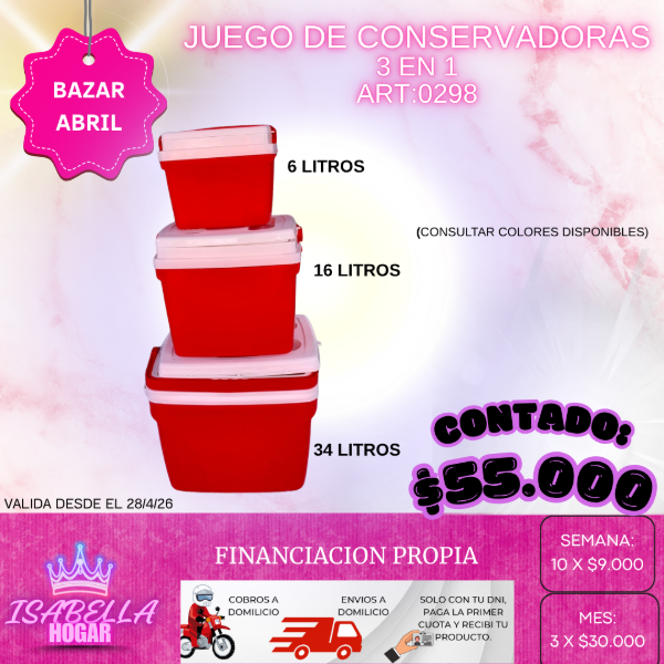 Producto - CONSERVADORAS 3 EN 1