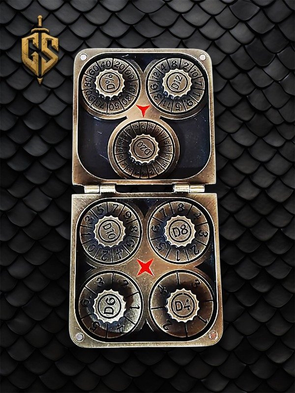 Producto - Set de Dados Spinner Dorado