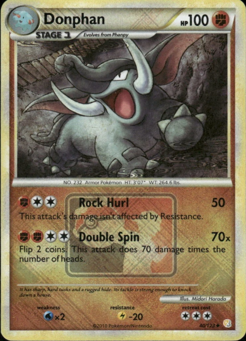 Producto - Donphan - 40/123 - HeartGold and SoulSilver "League Stamp" Promo Reverse