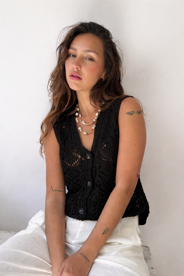 Producto - Chaleco Lulú crochet Negro