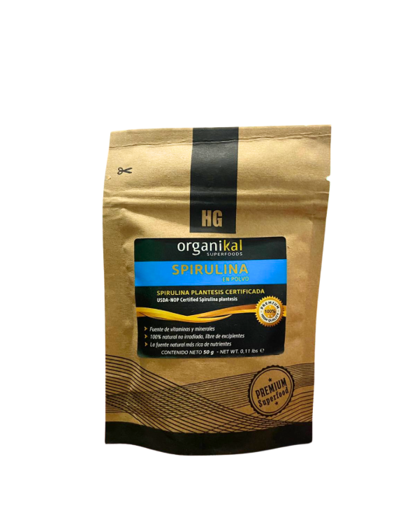 Producto - SPIRULINA EN POLVO ORGANIKAL 50G