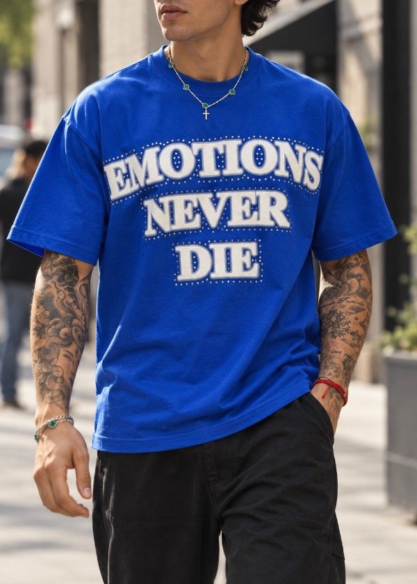 Producto - Remera Mixed Emotion Never Die Azul - 0
