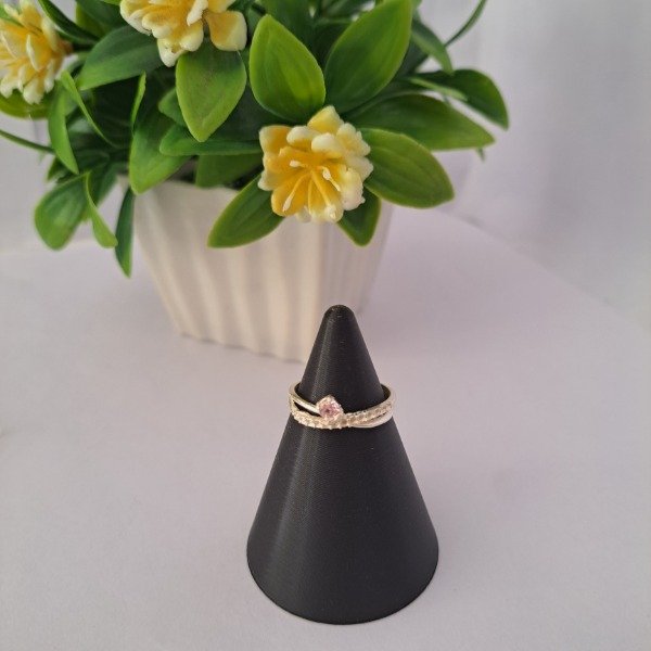 Producto - Anillo Cruzado Cubic Rosa - Código: 000029 - 1
