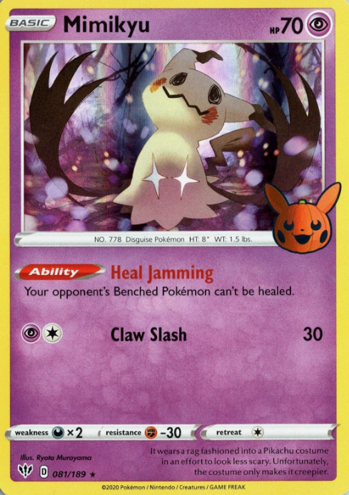 Producto - Mimikyu - 81/189 - Darkness Ablaze - Trick or TRade Holo 2022