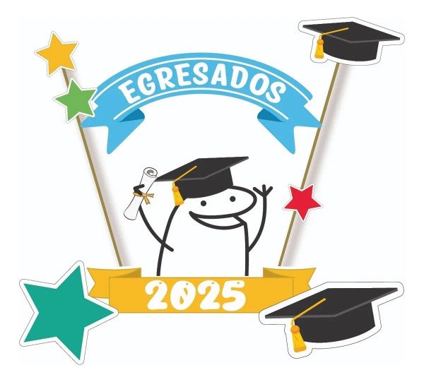 Producto - TOPPER PARA TORTA EGRESADITOS PRIMARIA + BANDERÍN EGRESADOS 2025