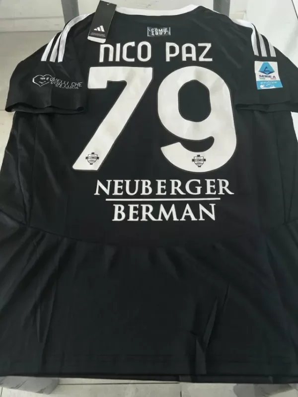 Producto - Camiseta Como 2025 Nico Paz IMPORTADA