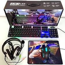Producto - COMBO GAMER ( TECLADO - AURICULARES - MOUSE .- PAD MOUSE )