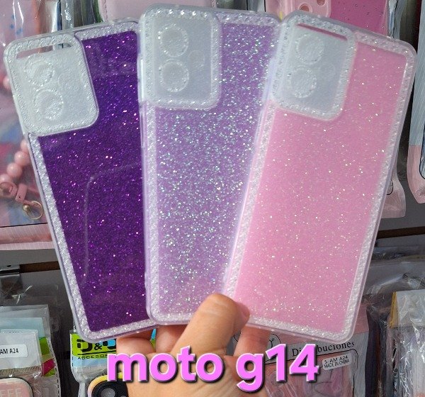 Producto - Fundas brillo desmontable. Moto g14