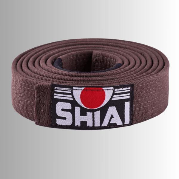 Producto - cinturon bjj jiu jitsu shiai marron 6 costuras a2 y a3