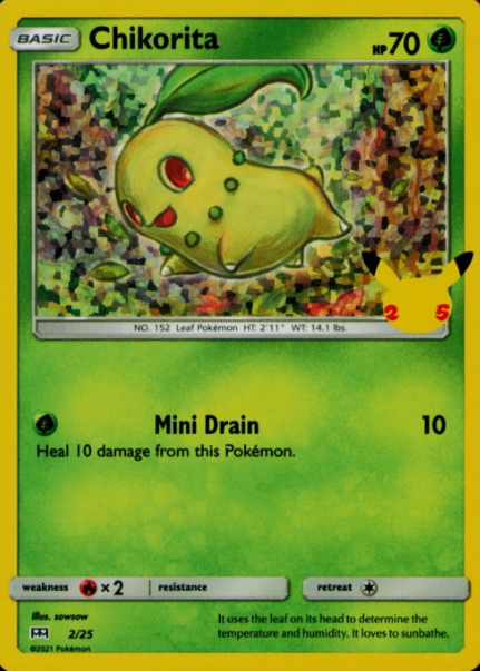 Producto - Chikorita (2/25) HOLO [McDonald's 25th Anniversary]