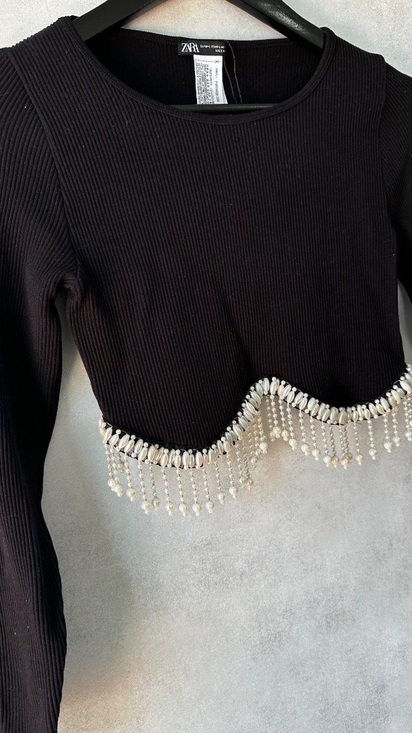 Producto - Top punto perlas Zara M/L - 5