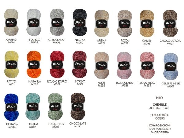 Producto - Chenille NIKI de Mia