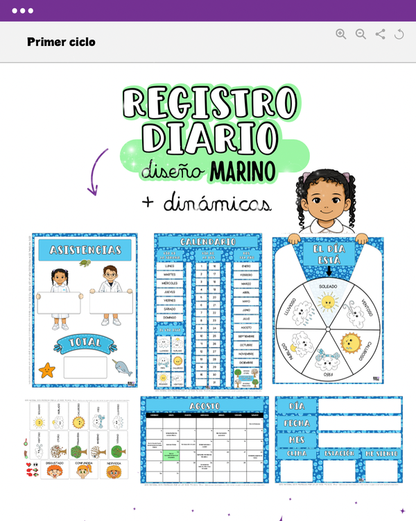 Producto - REGISTROS DIARIOS - DISEÑO MARINO