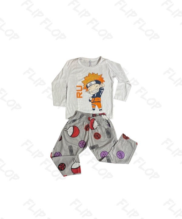 Producto - Pijama Largo, Naruto gris, talle 4