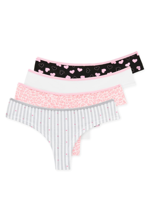 Producto - PACK X4 CULOTTE LESS DE ALGODON ESTAMPADOS Art. 76368 (Talle 2, 3, 4)
